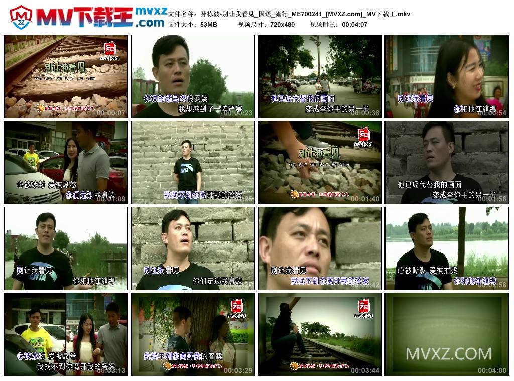 孙栋波-别让我看见_国语_流行_ME700241